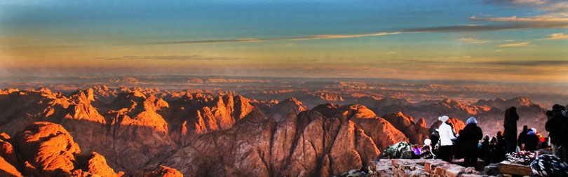 Рассвет солнца на горе Моисея