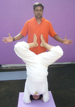 Керала. Занятие йогой