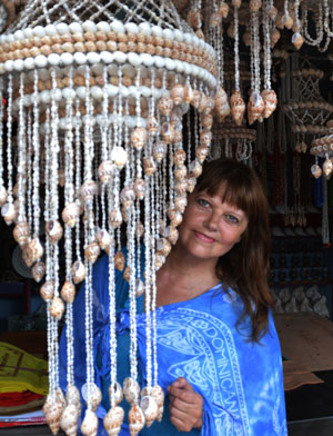 Абажур из ракушек